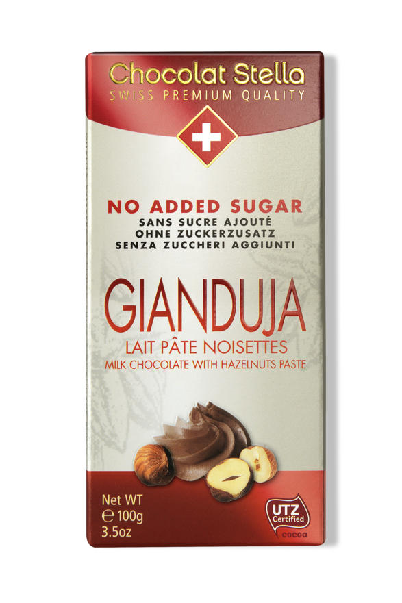 Gianduja chocolate with no added sugar