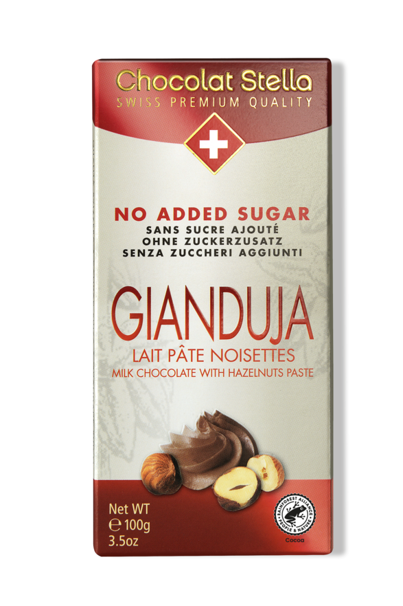 Gianduja chocolate with no added sugar